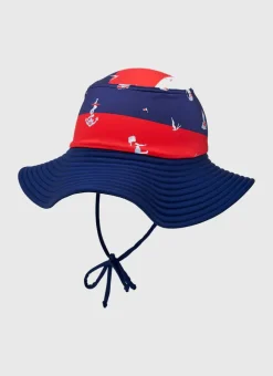 Shop Infants (00-2)|Hats^Aqua Blu Admiral Lycra Bucket Hat Admiral-1