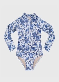 Shop Teens (8-16)|One Pieces^Aqua Blu Long Sleeve One Piece Azalea