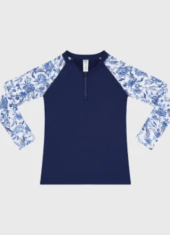 Shop Teens (8-16)^Aqua Blu Long Sleeve Rash Vest Azalea