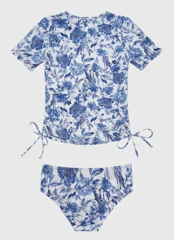 Shop Juniors (3-7)|Rashies^Aqua Blu Short Sleeve Rash Vest Set Azalea