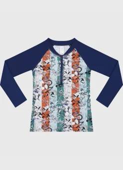 Shop Juniors (3-7)|Rashies^Aqua Blu Long Sleeve Rash Vest Boa