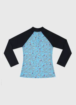 Rashies^Aqua Blu Long Sleeve Rash Vest Bowline