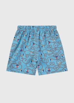Boardshorts|Bottoms^Aqua Blu Lycra Boardshorts Bowline