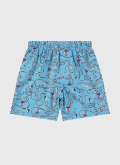 Boardshorts|Bottoms^Aqua Blu Lycra Boardshorts Bowline