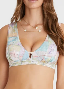 Tops^Aqua Blu Celeste D/DD Cup Top Brindle