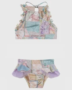 Shop Juniors (3-7)|Sets^Aqua Blu Halter Neck Bikini Set Brindle