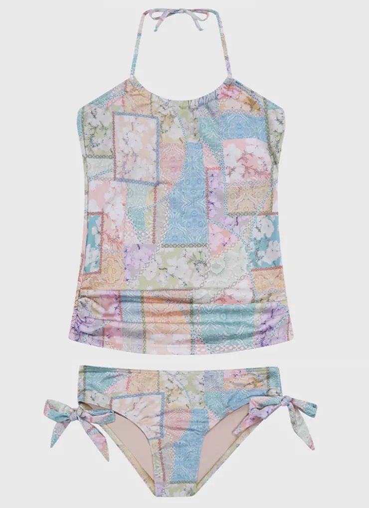 Shop Teens (8-16)|Sets^Aqua Blu Halter Neck Tankini Set Brindle