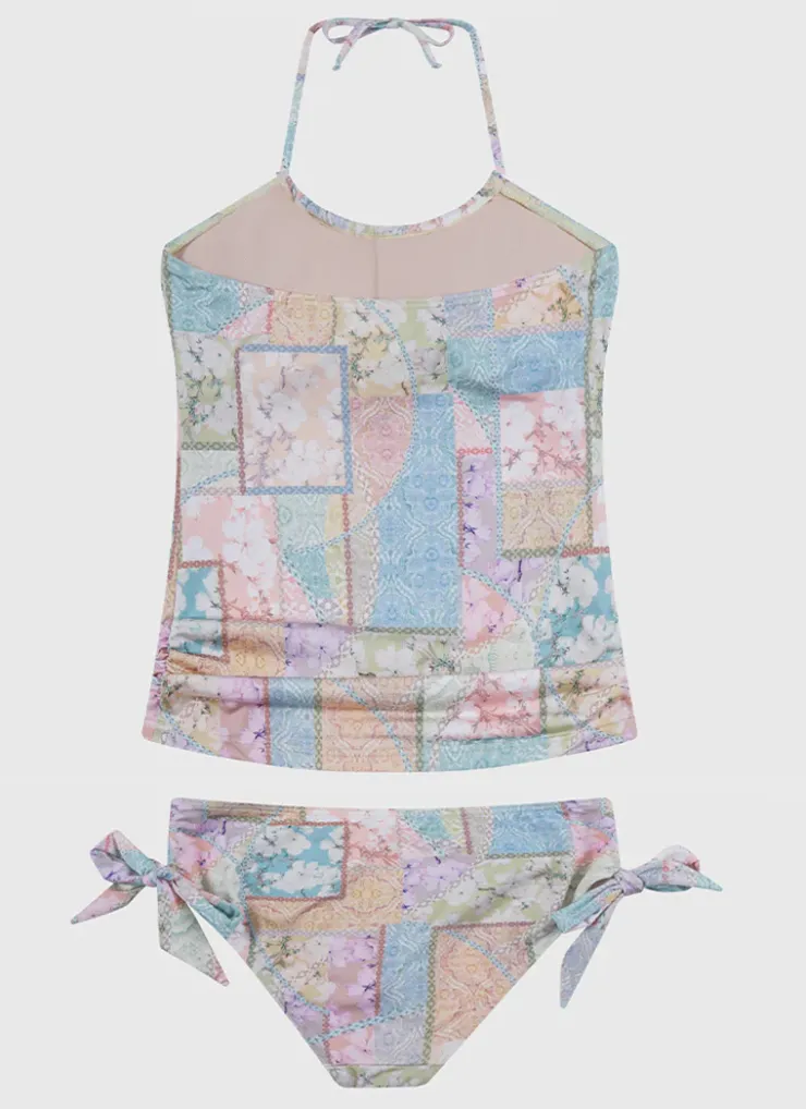 Shop Teens (8-16)|Sets^Aqua Blu Halter Neck Tankini Set Brindle