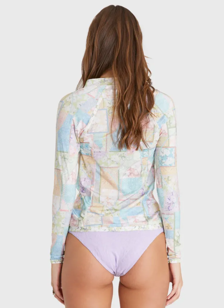 Rash Guards|Tops^Aqua Blu Lyla Rash Guard Brindle