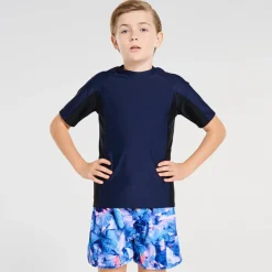 Shop Teens (8-16)^Aqua Blu Building Blocks Short Sleeve Rash Vest