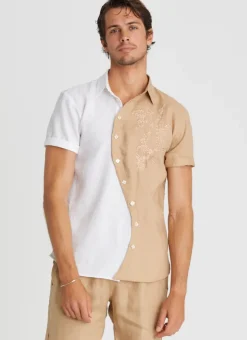 Tops|Tops^Aqua Blu Liam Shirt Caramel