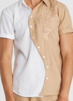 Tops|Tops^Aqua Blu Liam Shirt Caramel