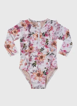 Shop Infants (00-2)|One Pieces^Aqua Blu Long Sleeve One Piece Chase