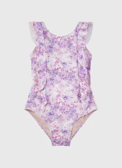 Shop Juniors (3-7)|One Pieces^Aqua Blu Frill One Piece Cherry Blossom