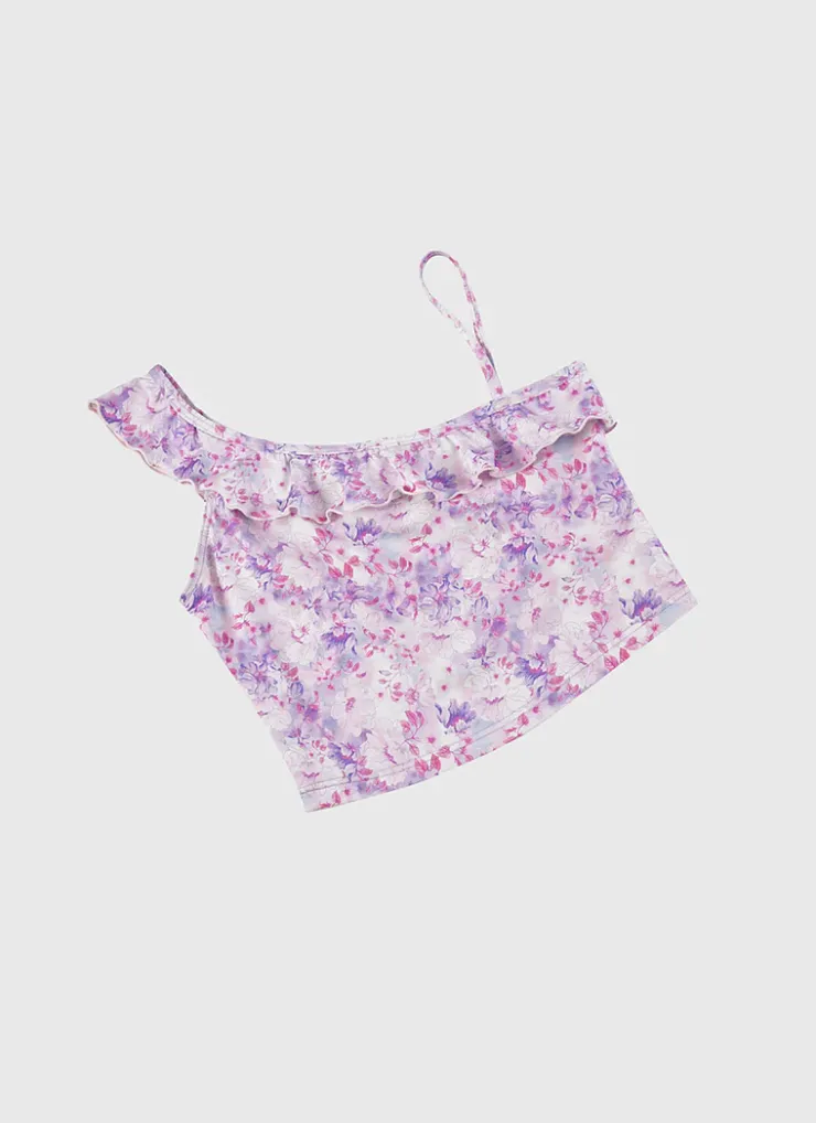 Shop Teens (8-16)|Sets^Aqua Blu One Shoulder Bikini Set Cherry Blossom