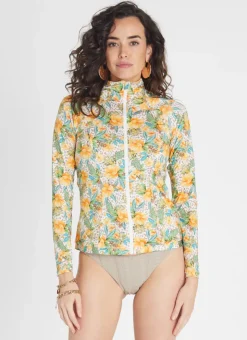 Rash Guards|Tops^Aqua Blu Hayley Rash Guard Dahlia