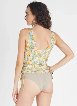 Singlet Tankini|Tops^Aqua Blu Katie Tankini Dahlia