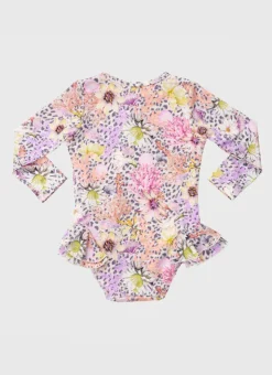 Shop Infants (00-2)|One Pieces^Aqua Blu Long Sleeve One Piece Daisy