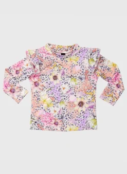 Rashies|Shop Infants (00-2)^Aqua Blu Long Sleeve Rash Vest Daisy