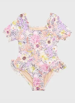 Shop Juniors (3-7)|One Pieces^Aqua Blu Short Sleeve One Piece Daisy