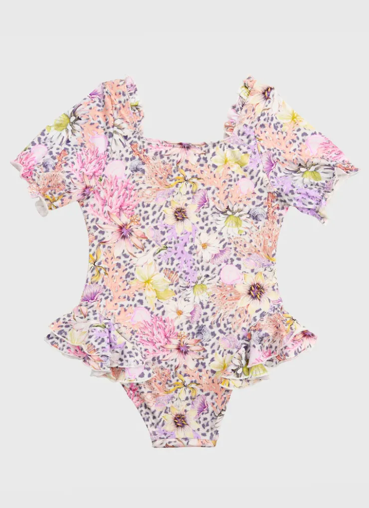 Shop Juniors (3-7)|One Pieces^Aqua Blu Short Sleeve One Piece Daisy