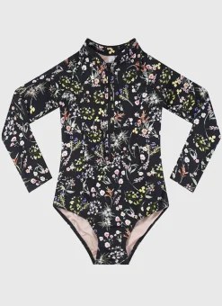 Shop Teens (8-16)|One Pieces^Aqua Blu Long Sleeve One Piece Dandelion