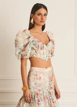 Tops^Aqua Blu Dani Corset Dianthus