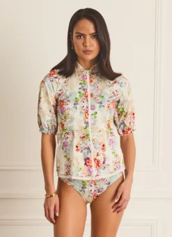 Rash Guards^Aqua Blu Jillian Rash Guard (SAMPLE) Dianthus