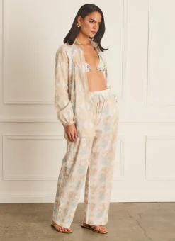 Bottoms^Aqua Blu Resort Pants Dianthus
