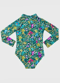 Shop Juniors (3-7)|One Pieces^Aqua Blu Long Sleeve One Piece Elm