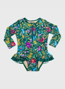 Shop Infants (00-2)|One Pieces^Aqua Blu Long Sleeve One Piece Elm