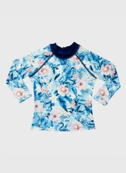 Shop Infants (00-2)|Rashies^Aqua Blu Long Sleeve Rash Vest Everglade