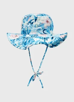 Shop Infants (00-2)|Hats^Aqua Blu Lycra Bucket Hat Everglade