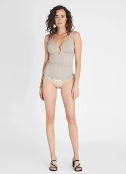 Singlet Tankini|Tops^Aqua Blu Fawn Katie Tankini Beige