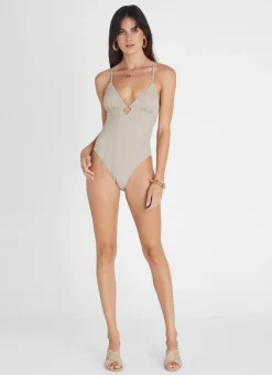 One Pieces^Aqua Blu Fawn Michelle One Piece Beige