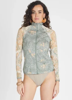 Rash Guards|Tops^Aqua Blu Hayley Rash Guard Floret