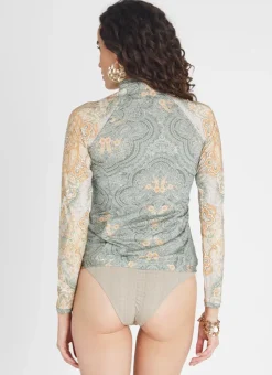 Rash Guards|Tops^Aqua Blu Hayley Rash Guard Floret