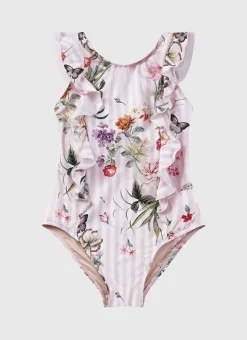 One Pieces^Aqua Blu Frill One Piece Flutter