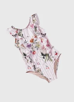 One Pieces^Aqua Blu Frill One Piece Flutter