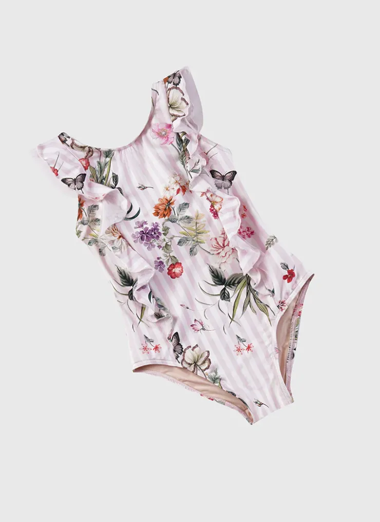 One Pieces^Aqua Blu Frill One Piece Flutter