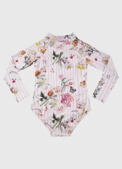 Shop Juniors (3-7)|One Pieces^Aqua Blu Long Sleeve One Piece Flutter