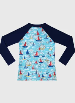 Shop Juniors (3-7)|Rashies^Aqua Blu Long Sleeve Rash Vest Helm