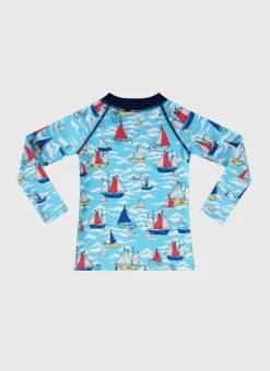 Rashies^Aqua Blu Helm Long Sleeve Rash Vest