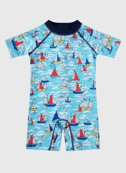 Shop Infants (00-2)|Sunsuits^Aqua Blu Sunsuit Helm