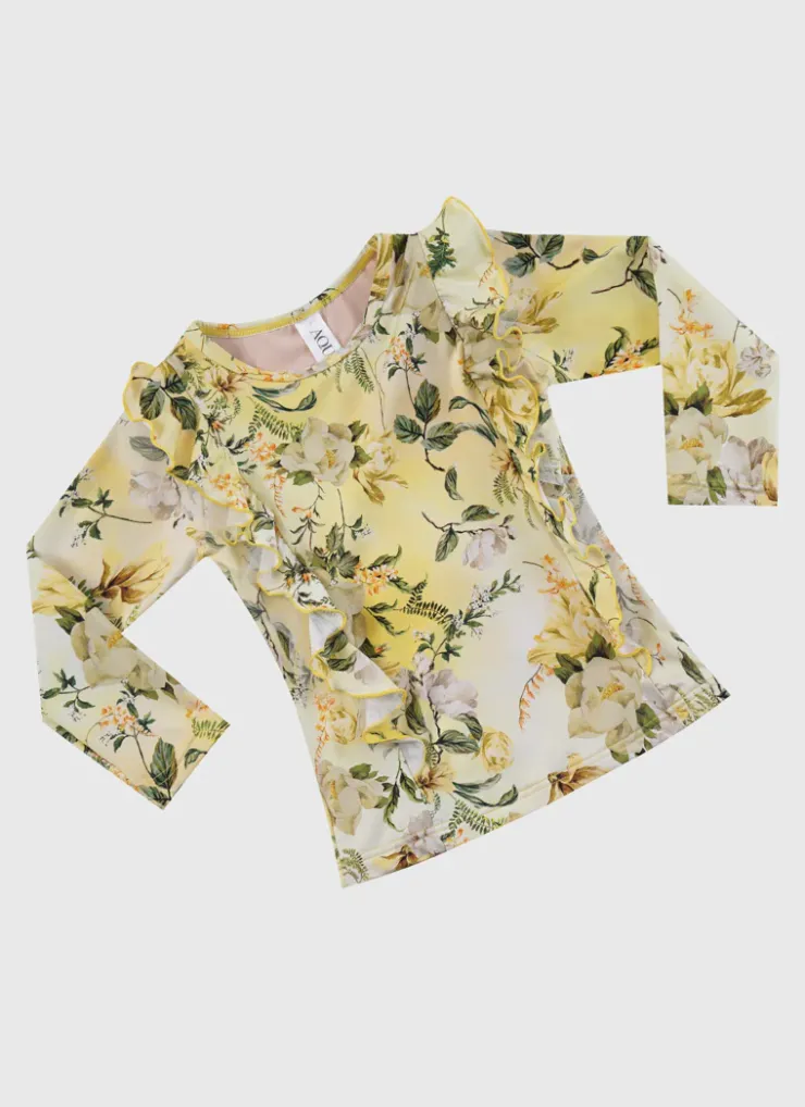 Rashies^Aqua Blu Long Sleeve Rash Vest Holly