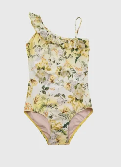 One Pieces^Aqua Blu One Shoulder One Piece Holly