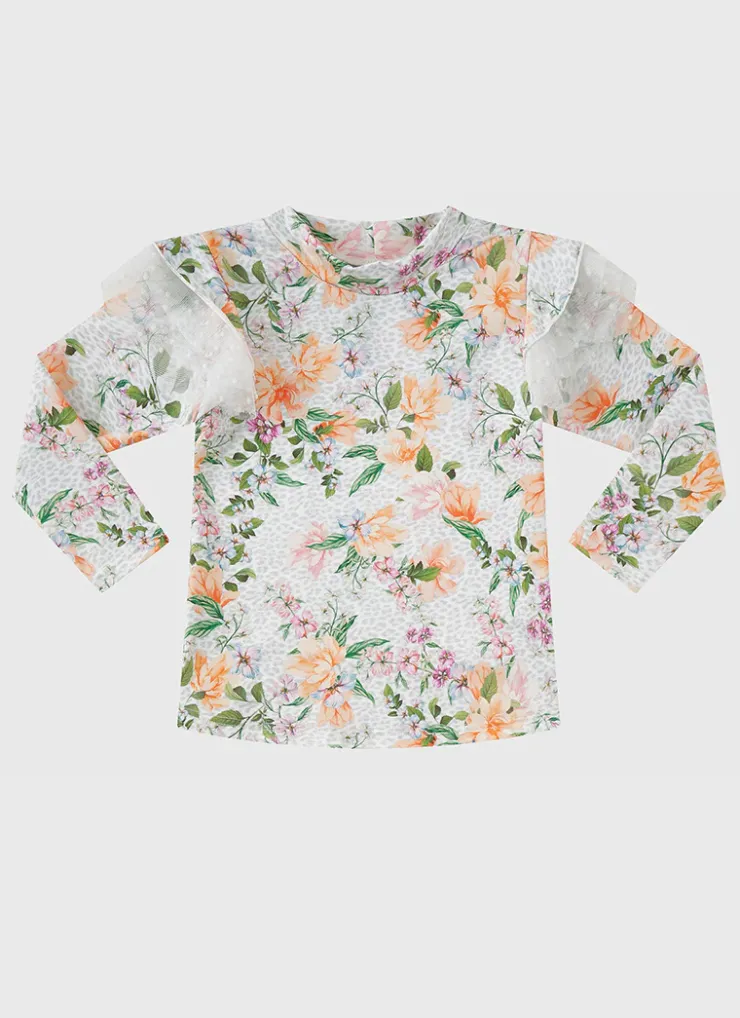 Shop Infants (00-2)|Rashies^Aqua Blu Long Sleeve Rash Vest Honeysuckle