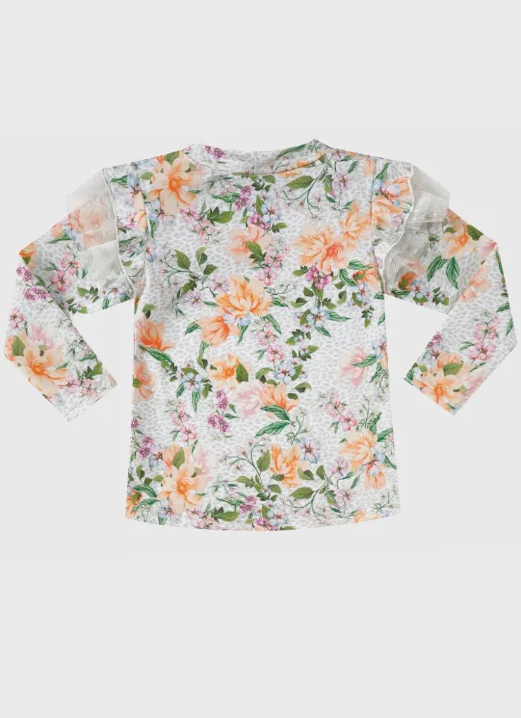Shop Infants (00-2)|Rashies^Aqua Blu Long Sleeve Rash Vest Honeysuckle