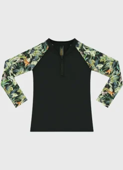 Shop Juniors (3-7)|Rashies^Aqua Blu Long Sleeve Rash Vest Labyrinth