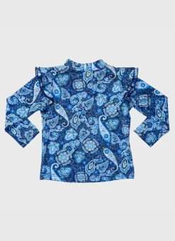 Shop Infants (00-2)|Rashies^Aqua Blu Long Sleeve Rash Vest Laurel